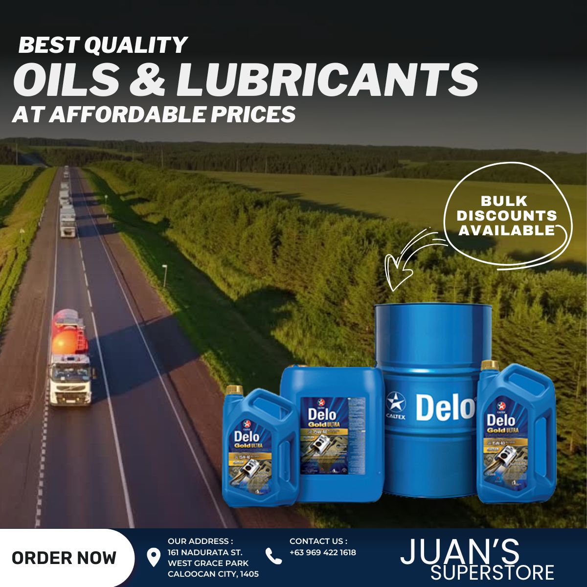 Caltex Delo Lubricant Gold Zic Petron Oil Wholesale Retail 